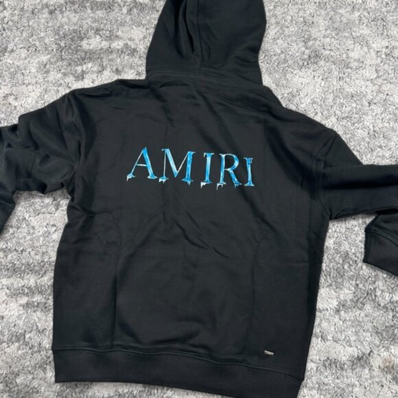 AMIRI ICE Baby Blue Logo Hoodie Mens Large - Picture 5 of 6